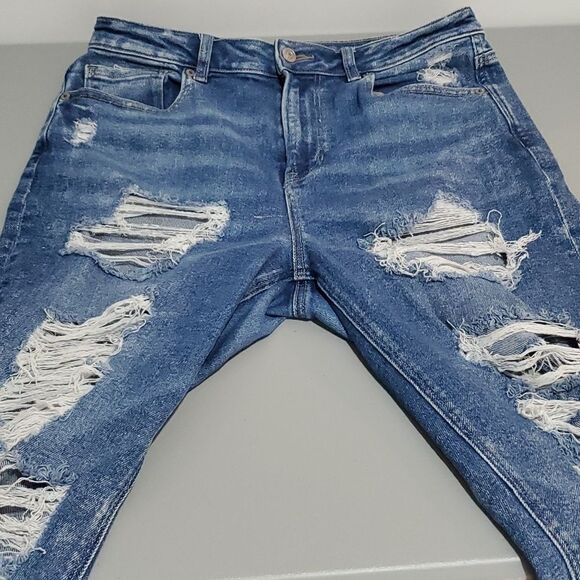AMERICAN Eagle 31x28 high rise size 8 stretch mom jeans - Picture 5 of 8